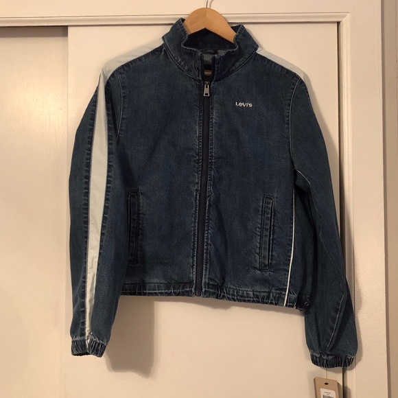 NWT Levi's Side Stripe Denim Jacket SZ L - Picture 2 of 7